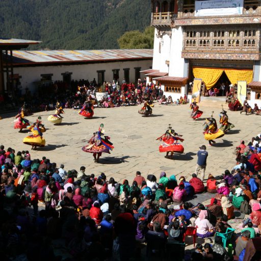 Beim Kranichfestival in Phobjikha.