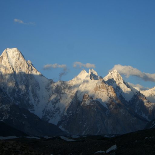 Gasherbrum I, II and IV seen from Concordia